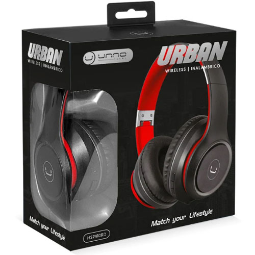 AUDIFONO BT C/MICROF. ROJO